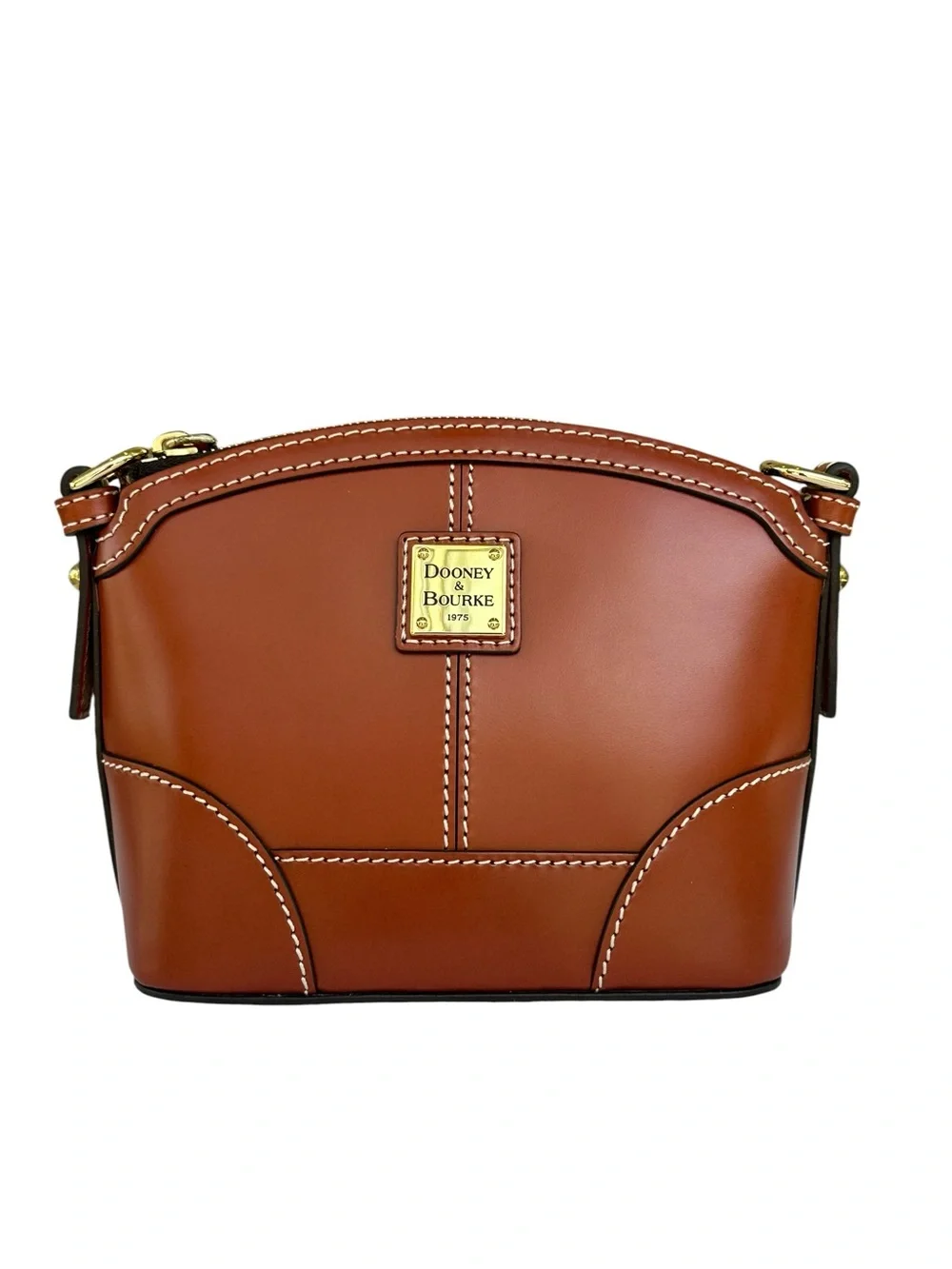 NWOT Dooney & Bourke Selleria Italian Leather Mini Domed Crossbody Tan J16990845